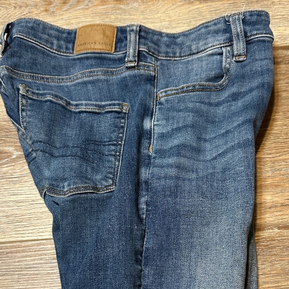 American Eagle Outfitters Blue Denim Jeans super high rise jeggings - Picture 7 of 8